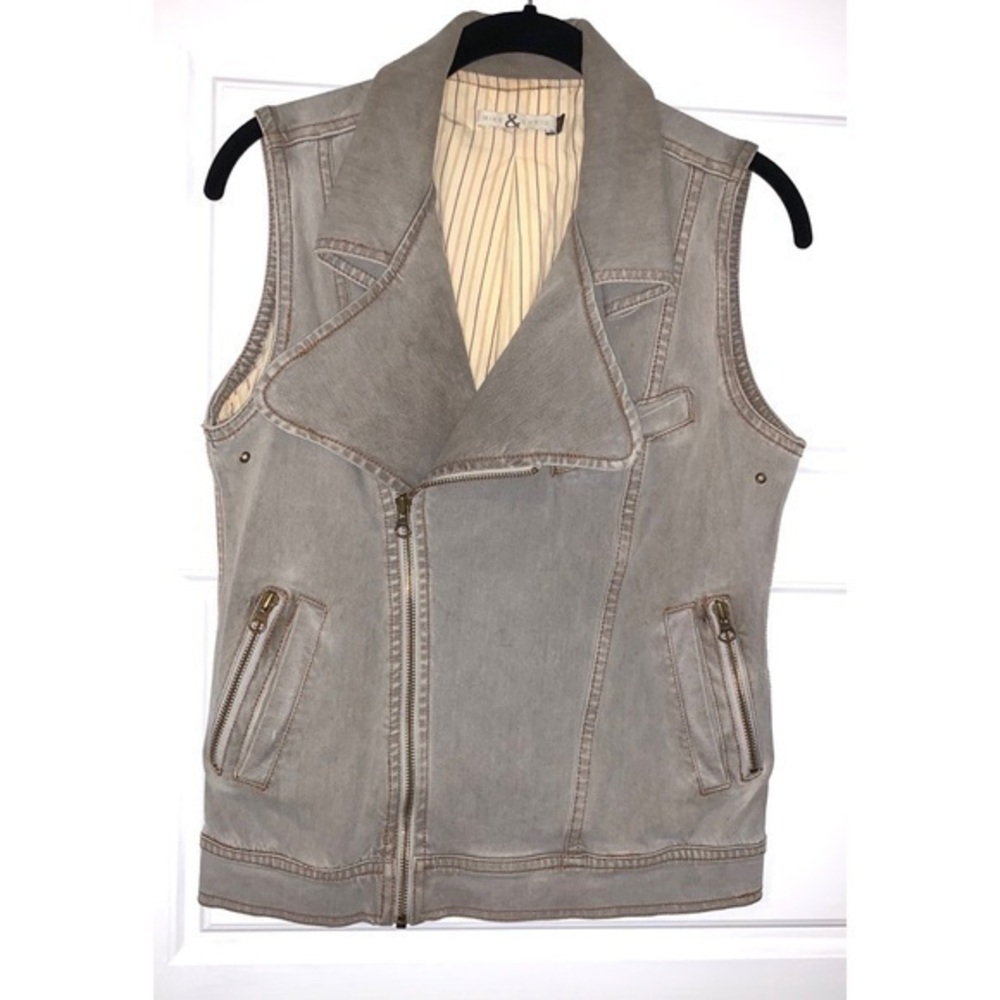 Mike & Chris Vest Jacket, denim, small, amazing!